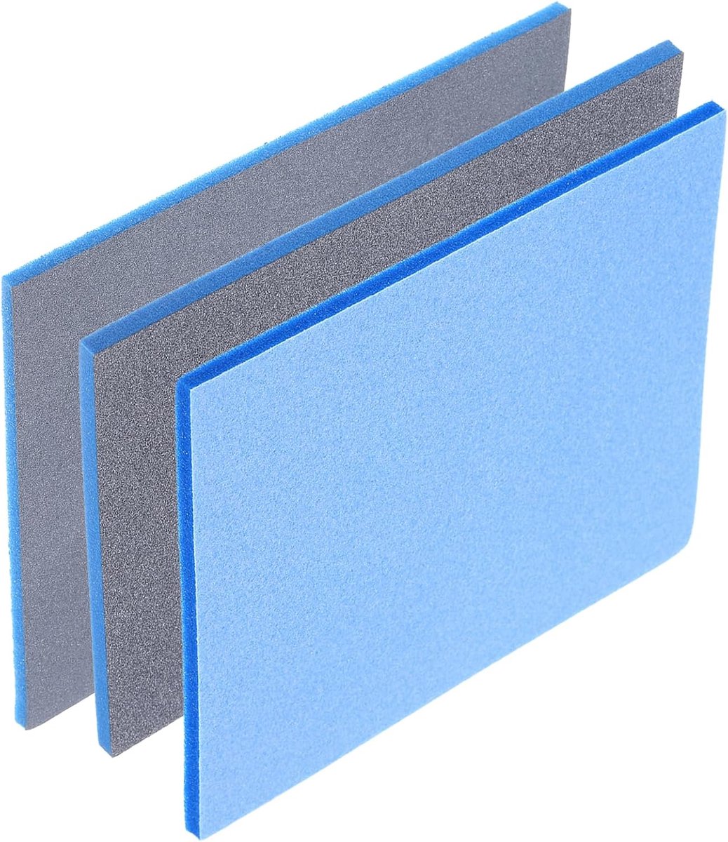 3-delig schuursponsblokset, 500 600/800 1000/1800 2000 korrel schuursponspad Zachte schuimstof Nat Droog handschuurblok Schuurpapier voor modelleren Metaal