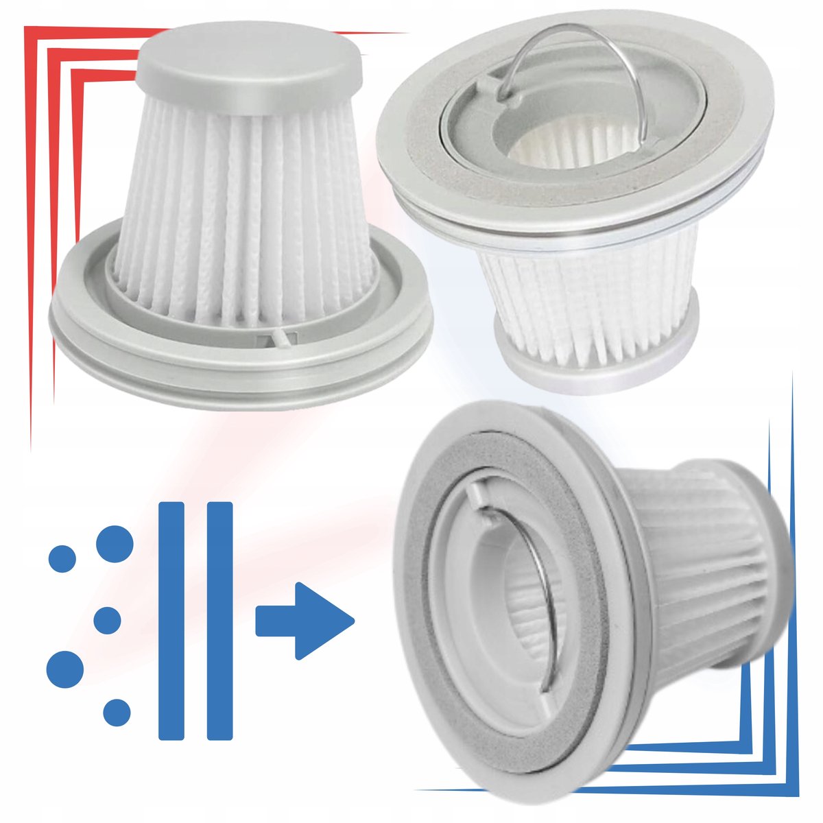 AreoSe - HEPA-filter voor Xiaomi Mi Vacuum Cleaner MINI - 3 stuks