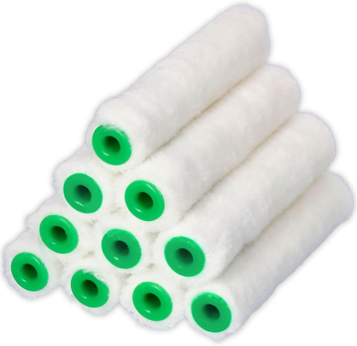 10x Veltrollen voor Rollers - Set van 10 stuks - 11 cm - kort vlies - voor gladde oppervlakken - tweecomponentenverven, harsen - Voor vloeren, parket - DIY schilderen, lakken