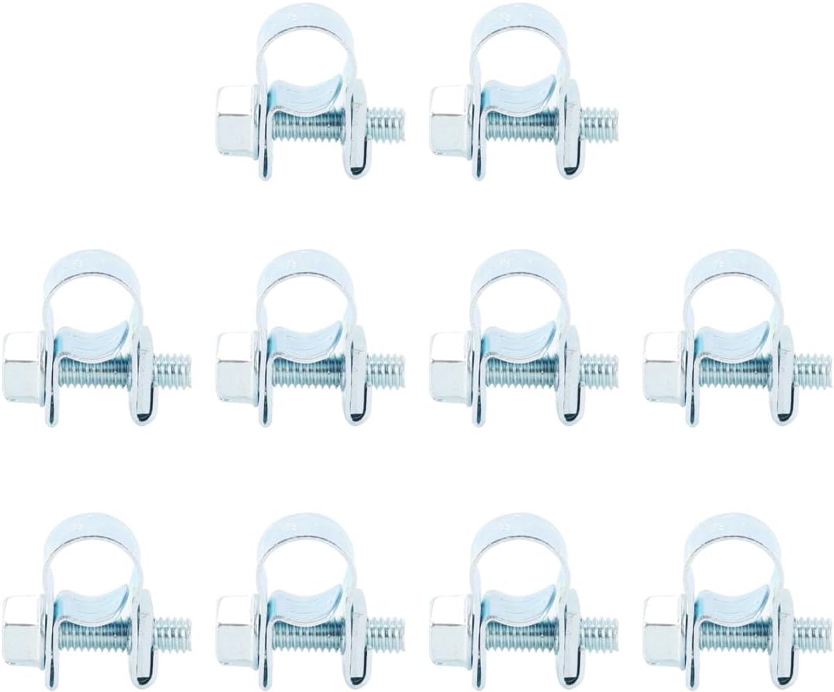10 stuks Mini slangklemmen, verstelbare kleine slangklemmen, voor waterleidingen, luchtslangen, siliconen slangen (6-8 mm)
