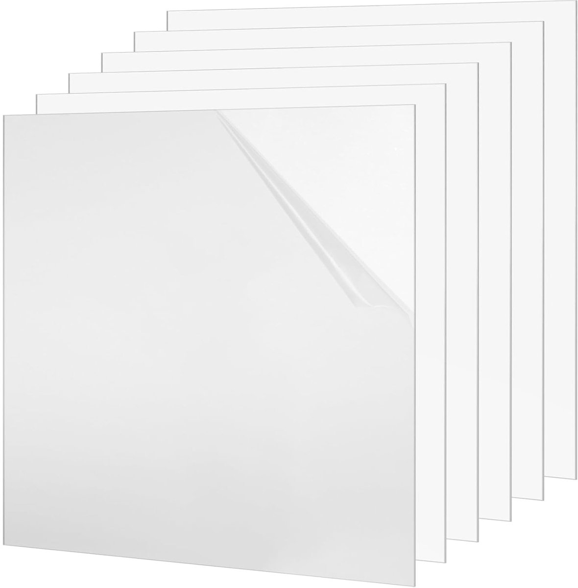 2 stuks 3 mm acrylplaat, transparant, 30 x 30 cm acrylplaat, vierkant, kunststof platen, acrylplaten voor fotolijsten, doe-het-zelf projecten, displaystandaard