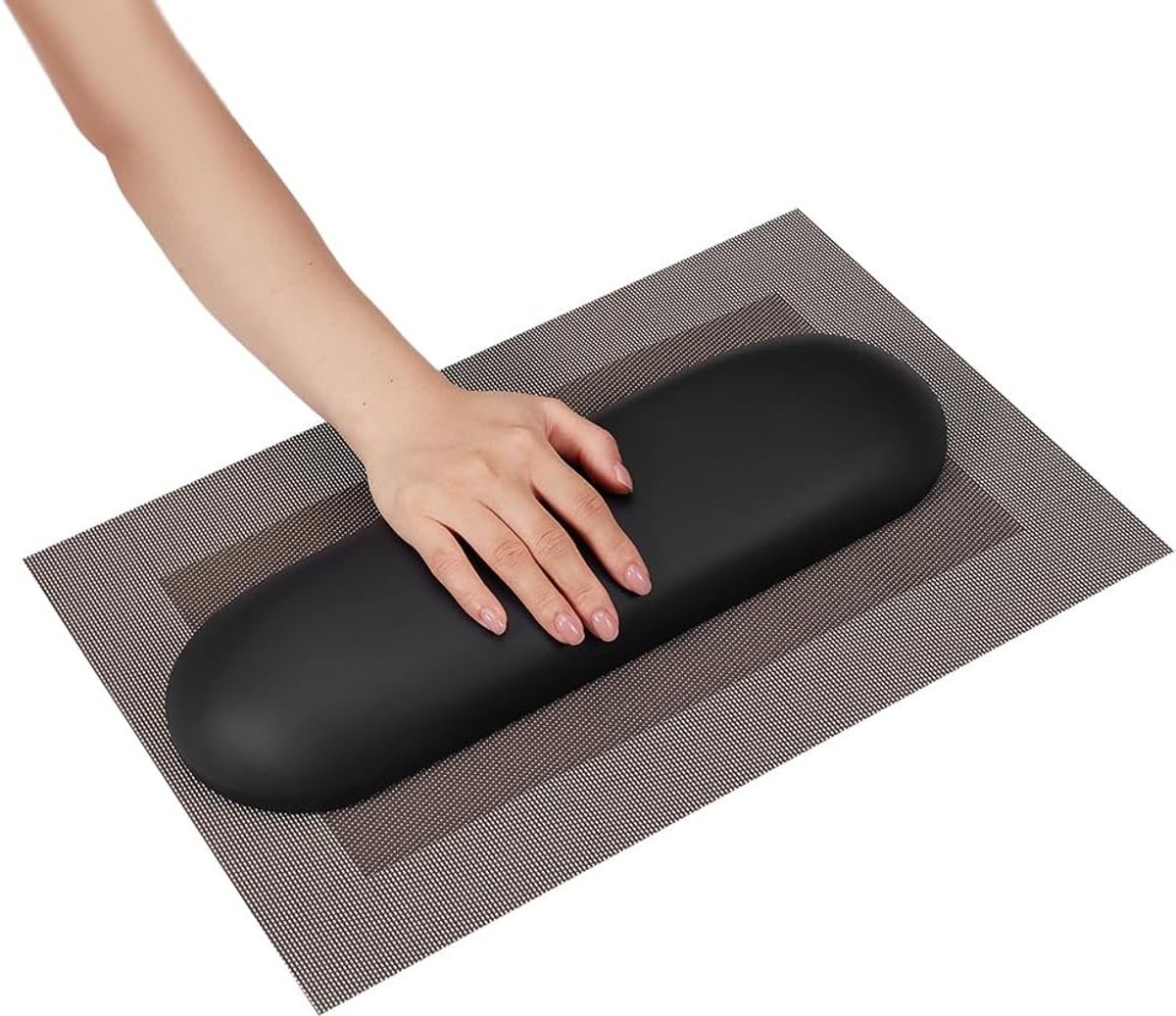 PandaHall Nagelarmsteun, zwart, manicure, armleuning, kussen, manicure, handkussen, standaard, leer, nagelkunst, handhouder met mat voor nagels, tech-manicure, manicure, salon, kunstaccessoires