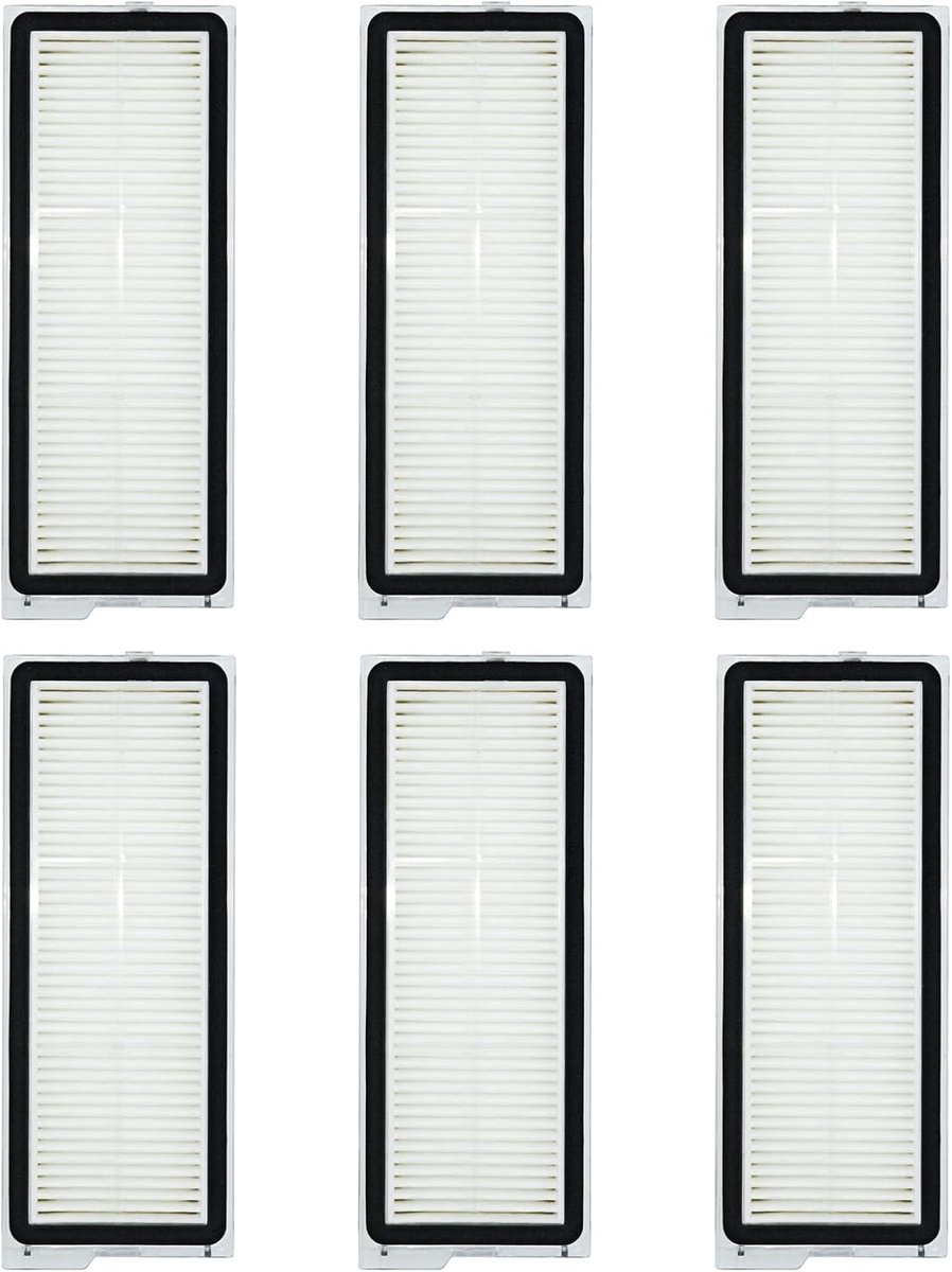6 stuks filters voor Roborock Qrevo Serie/Qrevo Curve/Qrevo Pro/Qrevo Plus/Qrevo MaxV/Qrevo Edge robotstofzuiger | wasbaar en herbruikbaar | reserveaccessoires premium filters