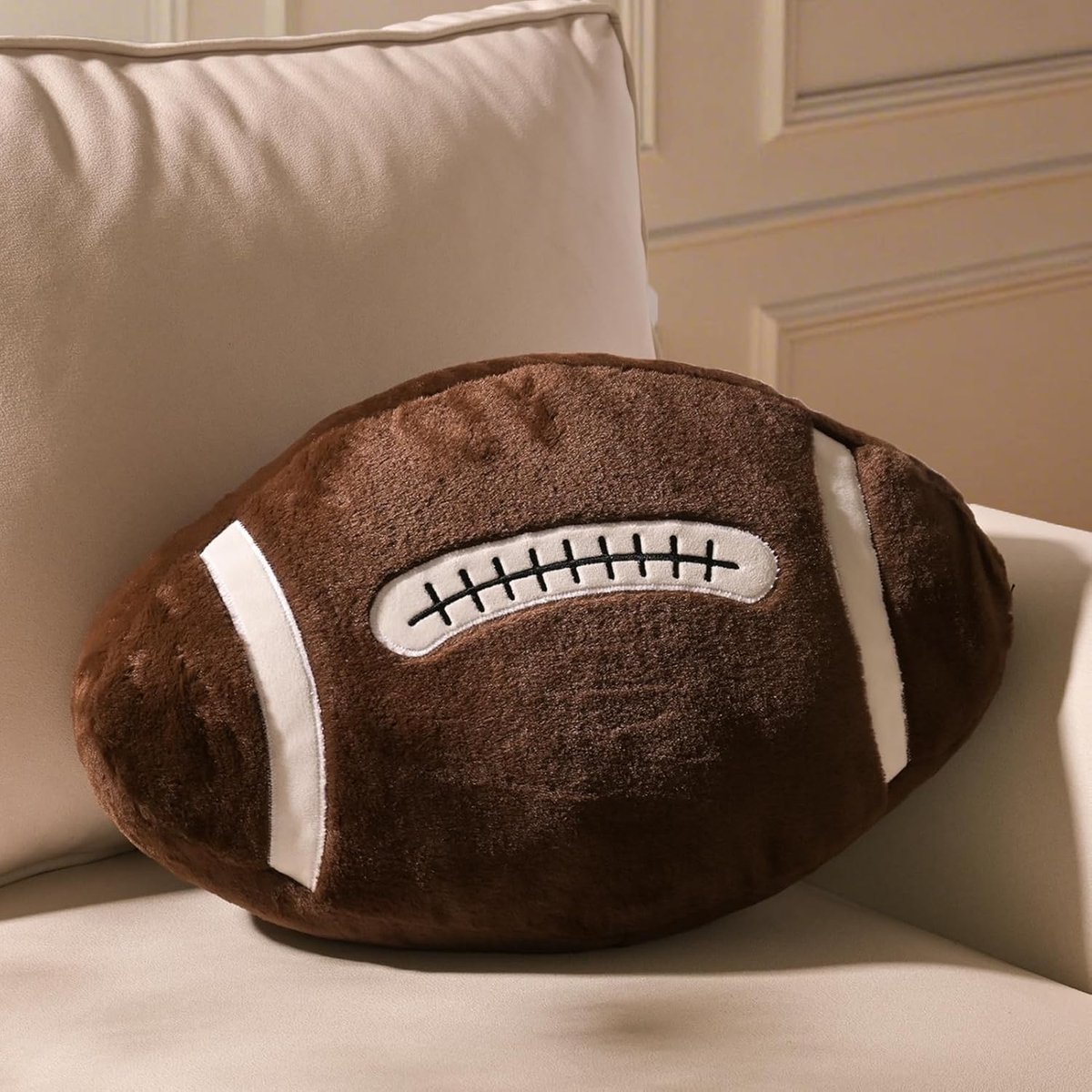 pluche, Amerikaans voetbal, decoratie voor kinderen, decoratief kussen, decoratie voor huis, zacht, cadeau voor jongens, sportfan, wasbaar 40 cm