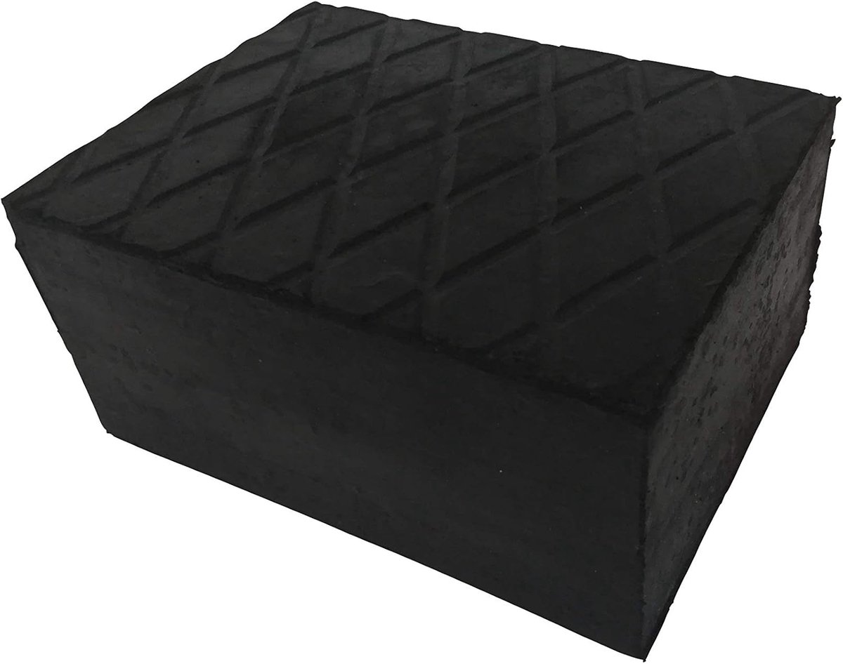Rubberen blokken 160 x 120 x 60 mm, zwart