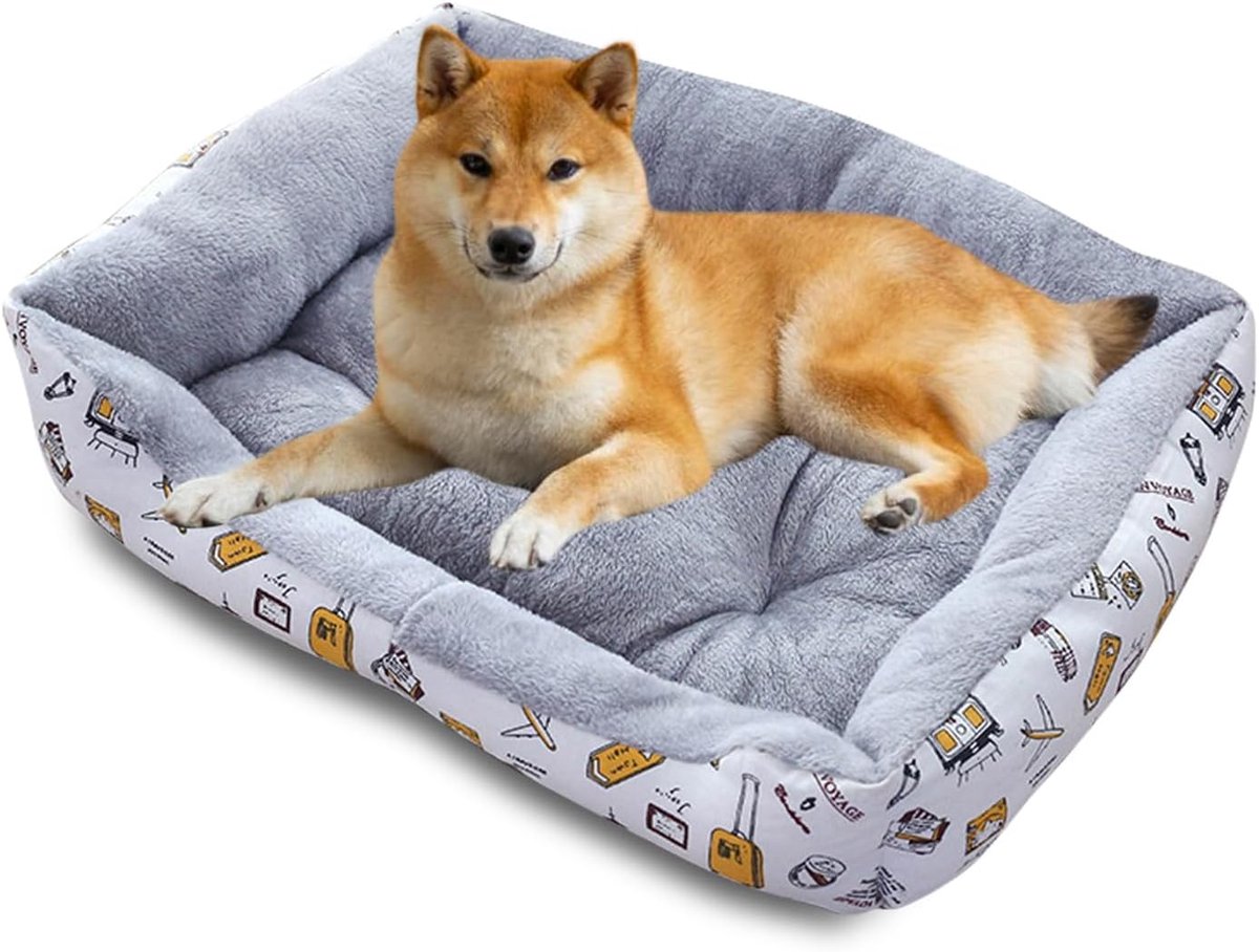 Comfortabel hondenbed, wasbaar, kussen voor honden en katten, machinewasbaar, zacht huisdierbed, ademend, hondenkussen met antislip onderkant