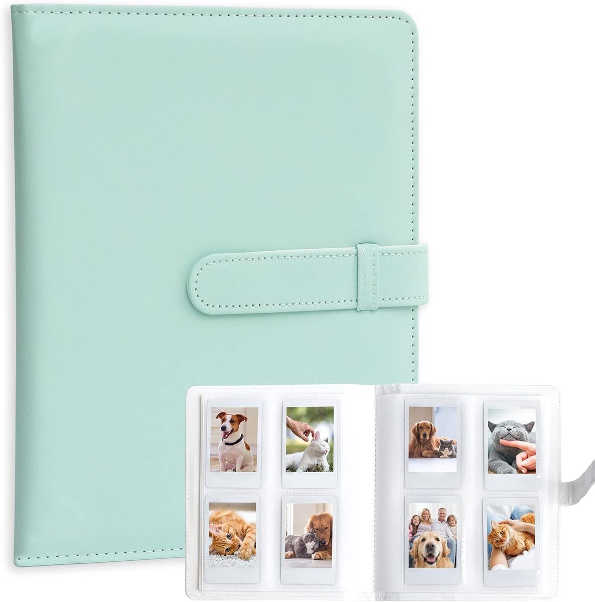 256 vakken Fotoalbum Fotokaart Binder Houder voor Fujifilm Instax Mini LiPlay 11 12 9 8+ 8 7S Instant Camera Printer (Munt)
