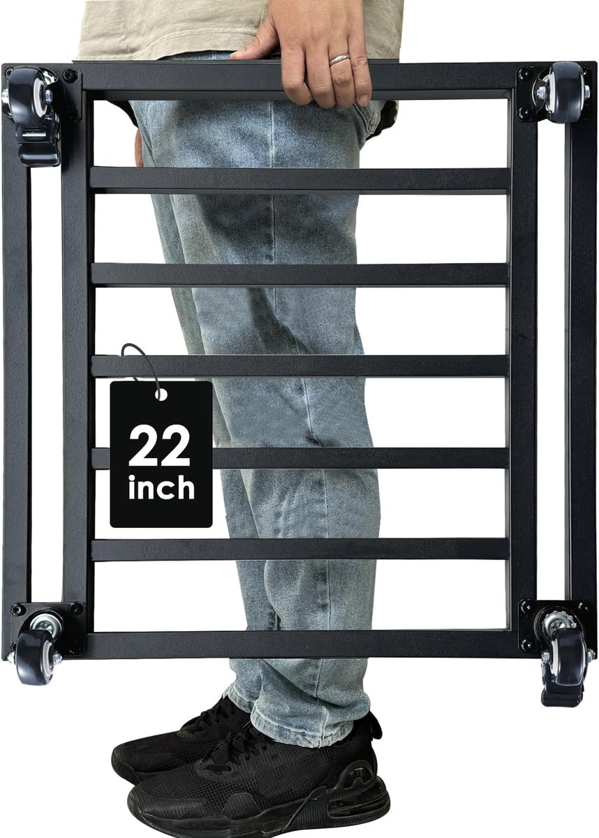 22" Plant Caddy met wielen Heavy Duty, 600 lbs grote metalen plantenpop, rollende vierkante plantenstandaard met industriële wielen, roestbestendige plantenrollen voor grote plantenbakken