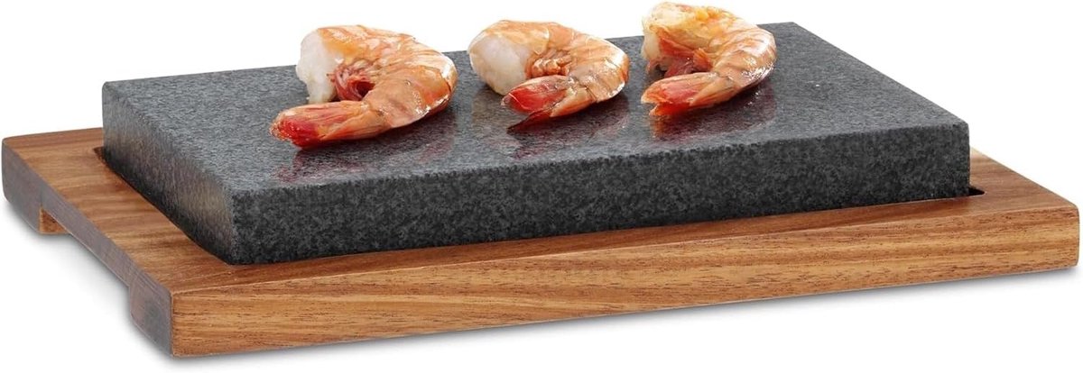 Keuken 16647 Bakplaat, Acacia Hout, Bruin/Grijs, 24 X 16 X 4 Cm