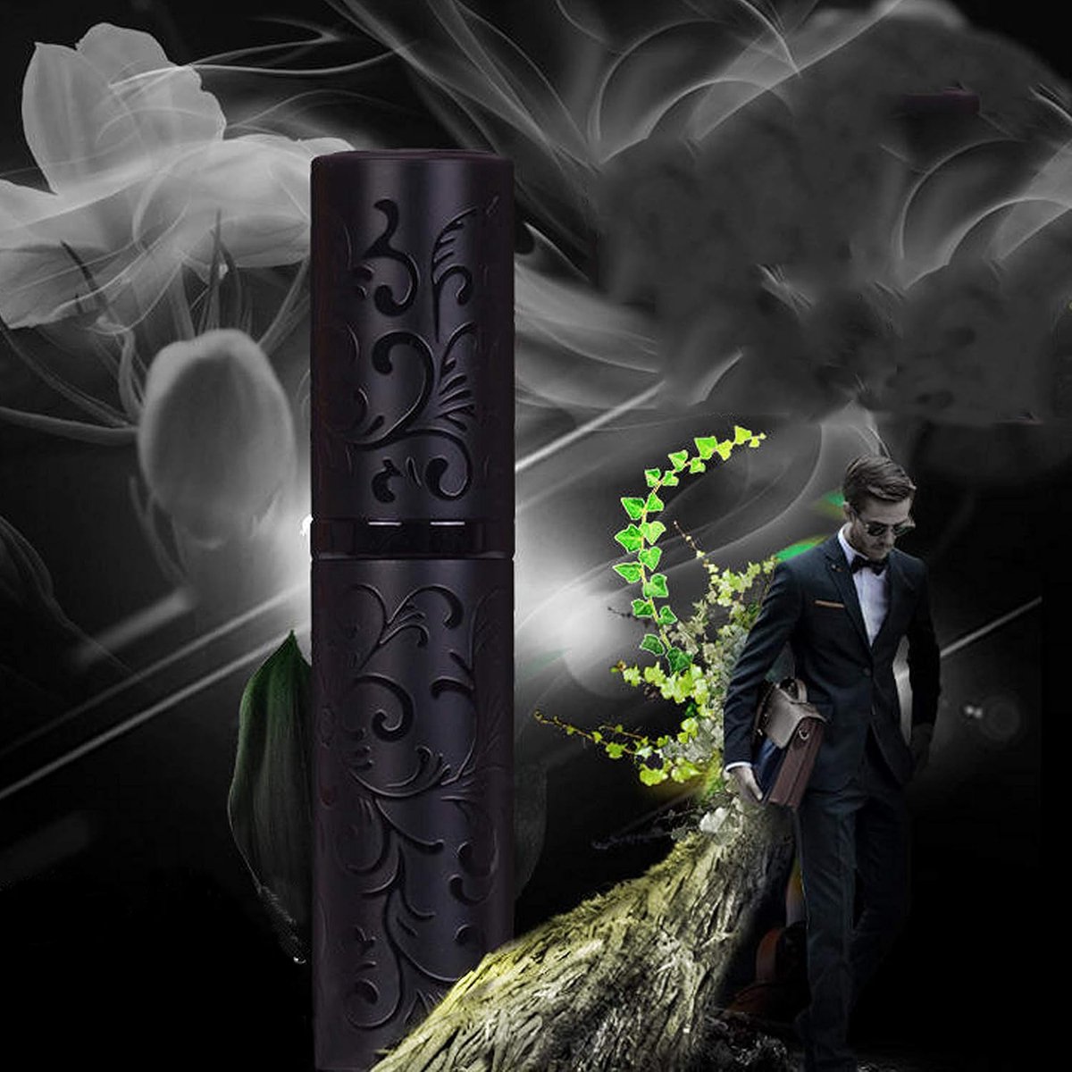 Parfumverstuiver, navulbaar, 10 ml, parfumverstuiver voor onderweg, mini draagbare spuitfles, zakverstuiver met verdraaiing, verborgen mond en trechter voor op reis, handtas