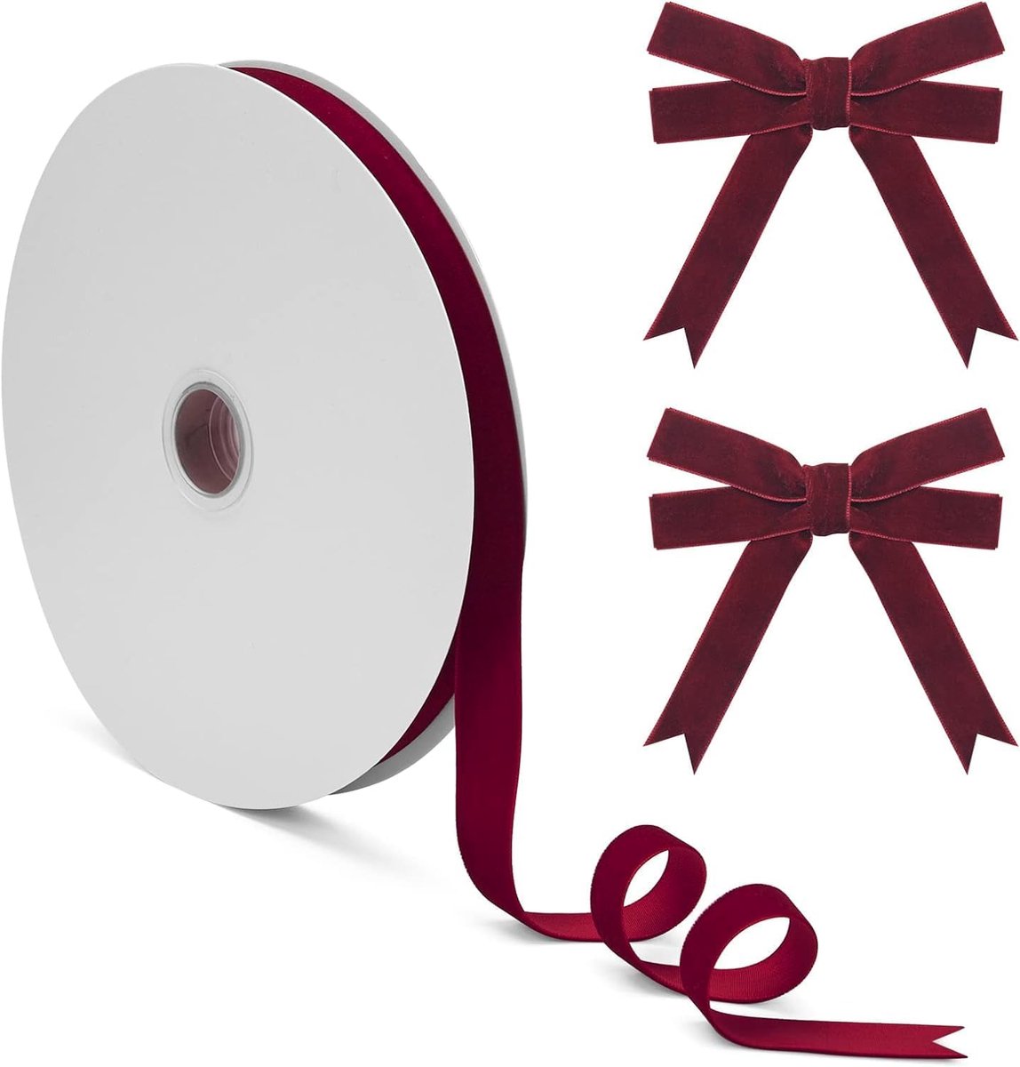 lint voor Kerstmis, Kerstmis, bruiloft, inpakken, ambachten, decoratie-gunsten, 20 mm, 10 meter (rood)