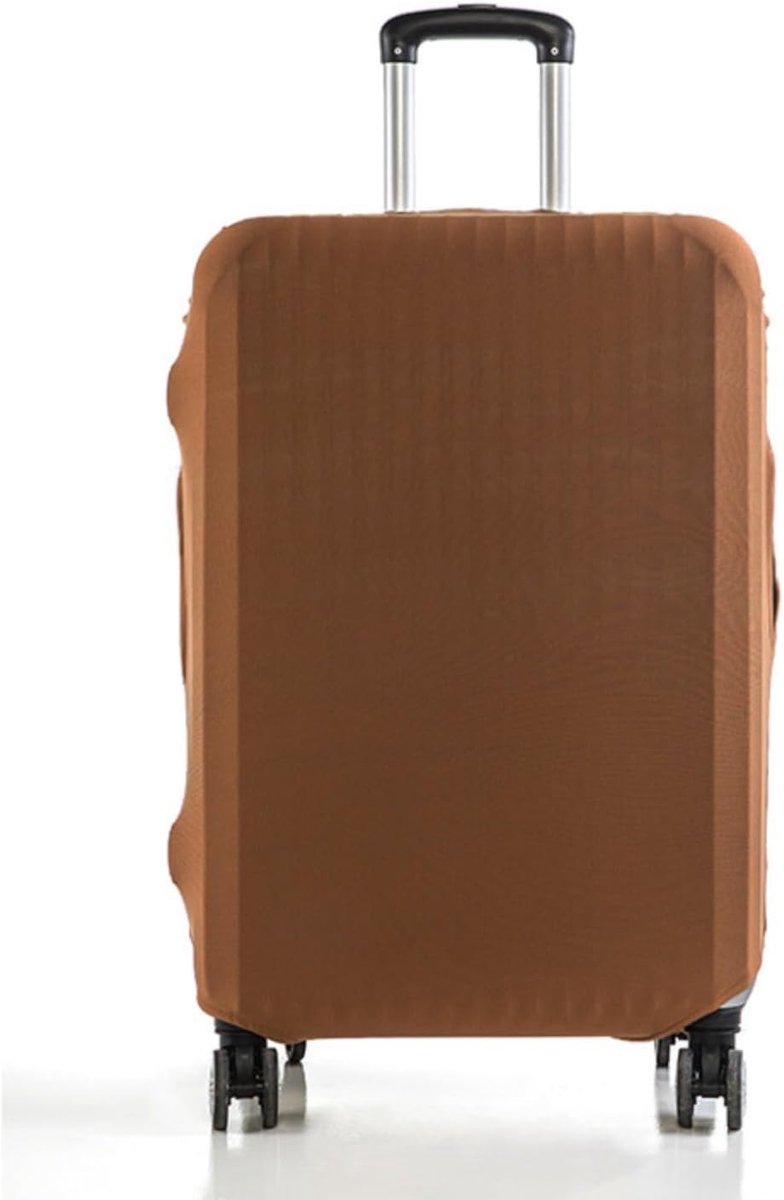 Bagagehoezen voor koffer, elastische wasbare stretch kofferbescherming, bagagehoes (Coffee, XL)