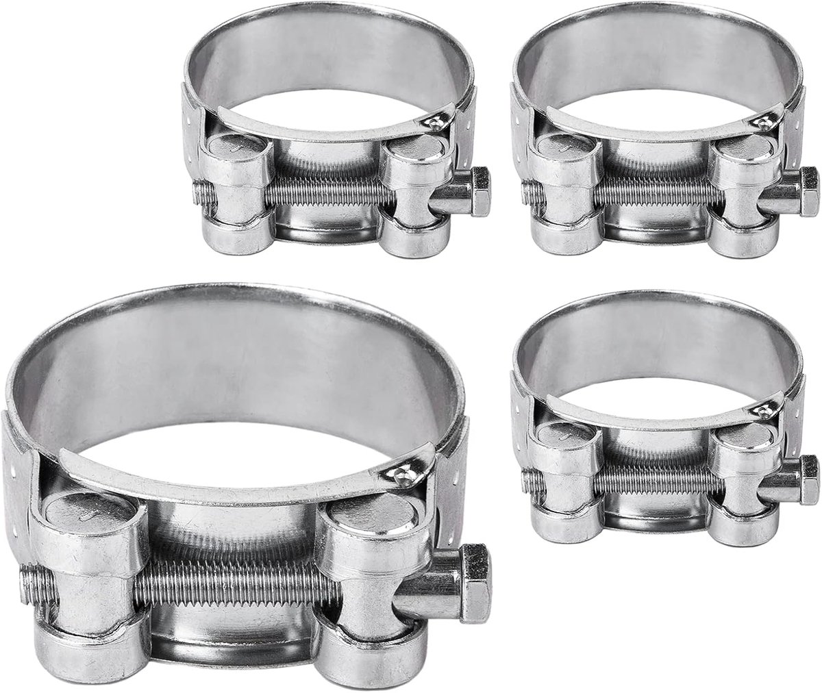 (Pak van 4 stuks) Pijp 36-39 mm sterke versterkte buisklemmen, gegalvaniseerde stalen buis slangklembevestigingsmiddelen (4 stuks, 36-39 mm)