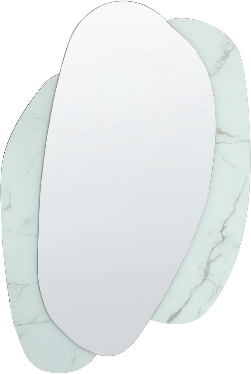 Beliani PANNES - Wandspiegel - Wit - 80 x 117 cm - Glas Bruin