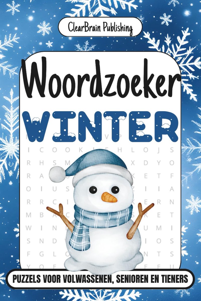 Woordzoeker Winter - 100 Puzzels vol Sneeuwpret - Cognitieve Oefening - ShopVlot