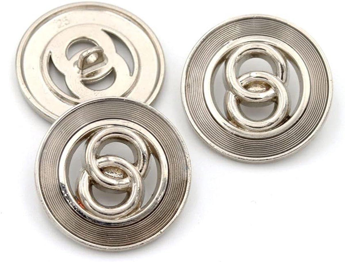 5 stuks dubbele cirkel knopen metalen holle knopen voor kleding ambachten accessoires