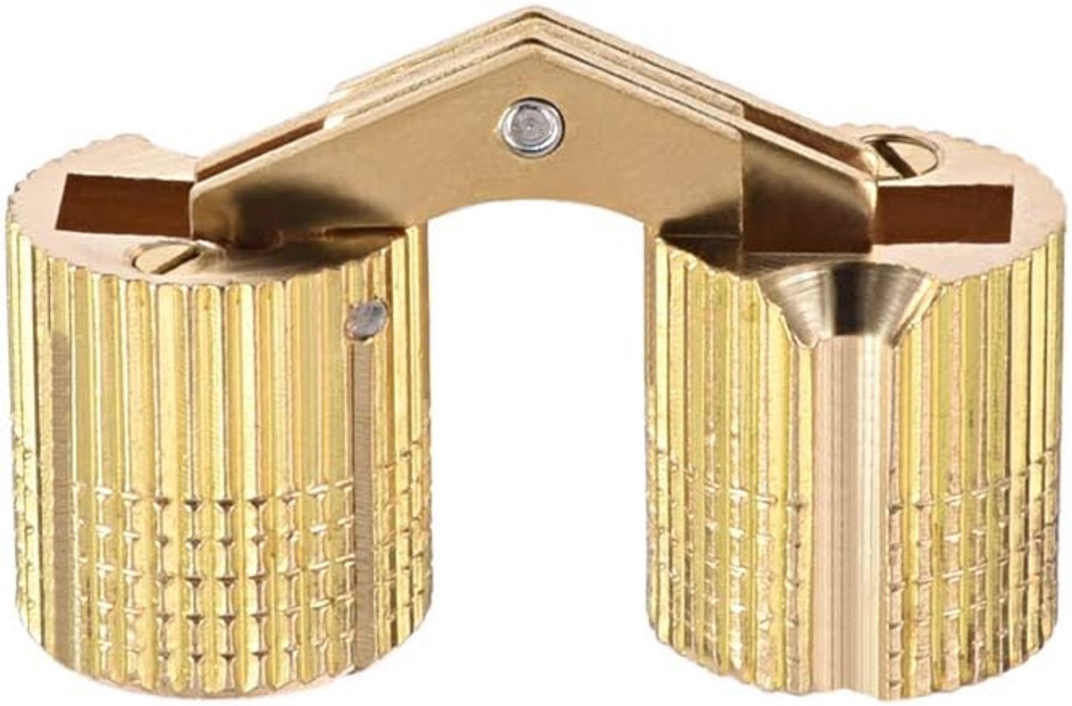 sourcing map 4 stuks cilindrische 14 mm onzichtbare meubelscharnier 180 graden openingshoek / 14mm(D),2 pcs