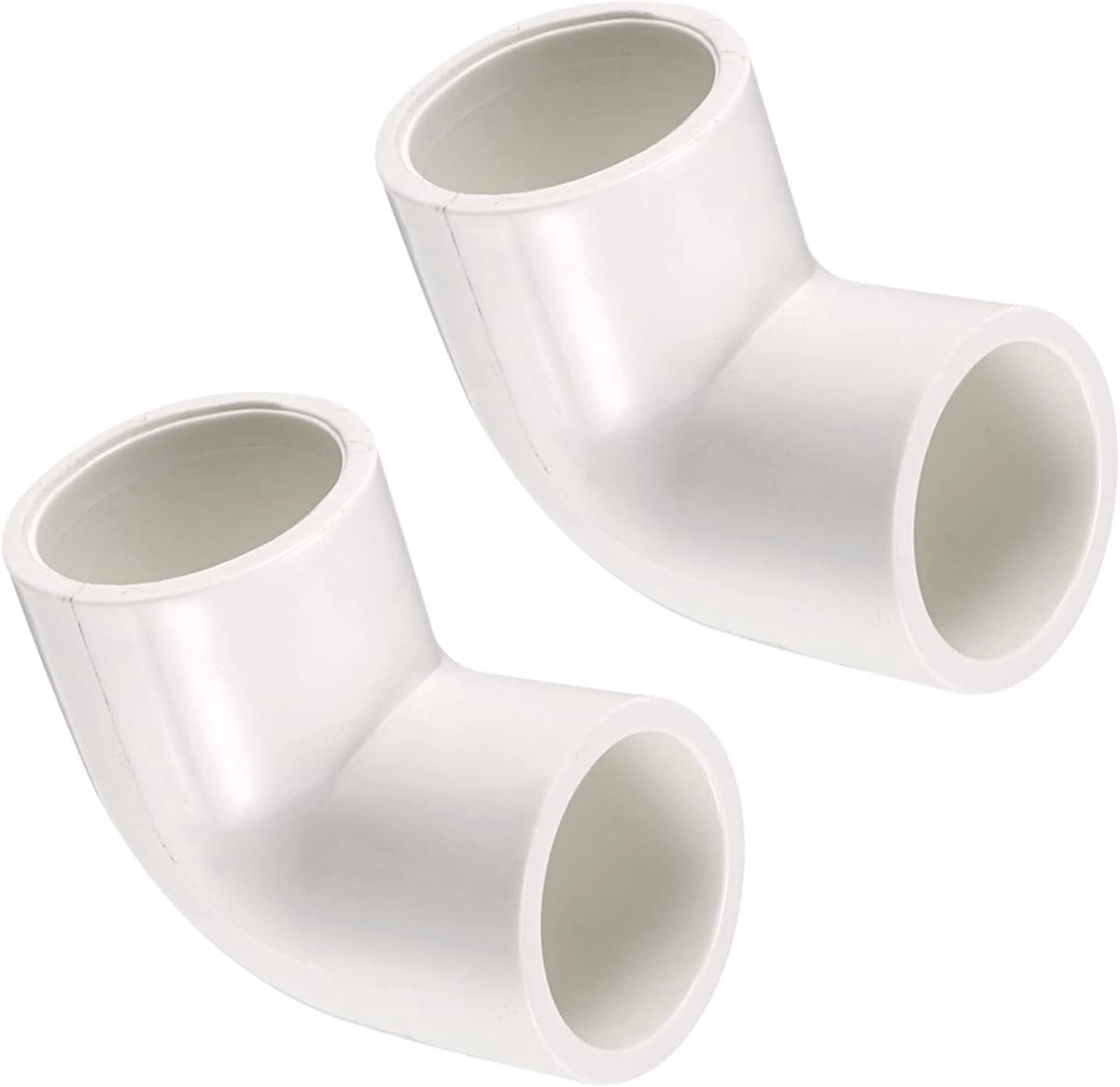 20 mm uitglijden PVC buisverbinders x 2 stuks 90 graden bochtkoppeling buisverbindingsstukken voor gebouwen irrigatie-installatie wit