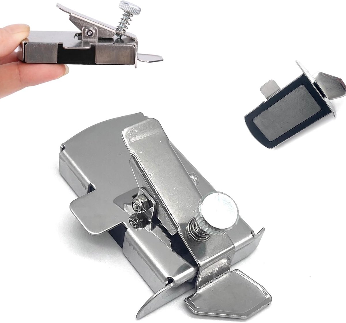 naadgeleiding, naaimachineaccessoires, draagbaar, magnetische naadgeleider, multifunctionele anti-krul, magneetmeter, geschikt voor alle soorten naaimachines, naadgeleiding