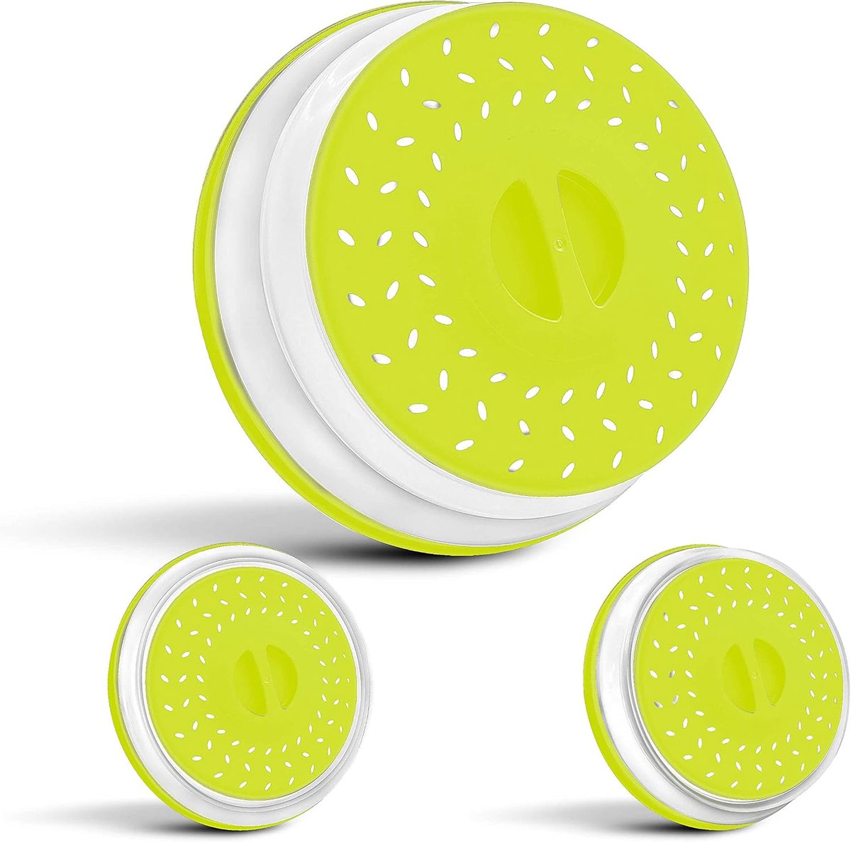 Magnetron Deksel -✮LEVENSLANGE GARANTIE✮|26 CM Diam| Inklapbaar Siliconen Deksel & Stoomafvoer voor Magnetronborden, kommen, Zeef voor het Wassen van Groenten, Fruit, Groen