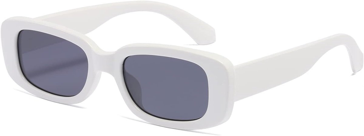 K1200 Rechthoekige zonnebril voor dames, heren, trendy, retro, modieuze bril uit de jaren 90, vintage, UV 400-bescherming, vierkant glazen