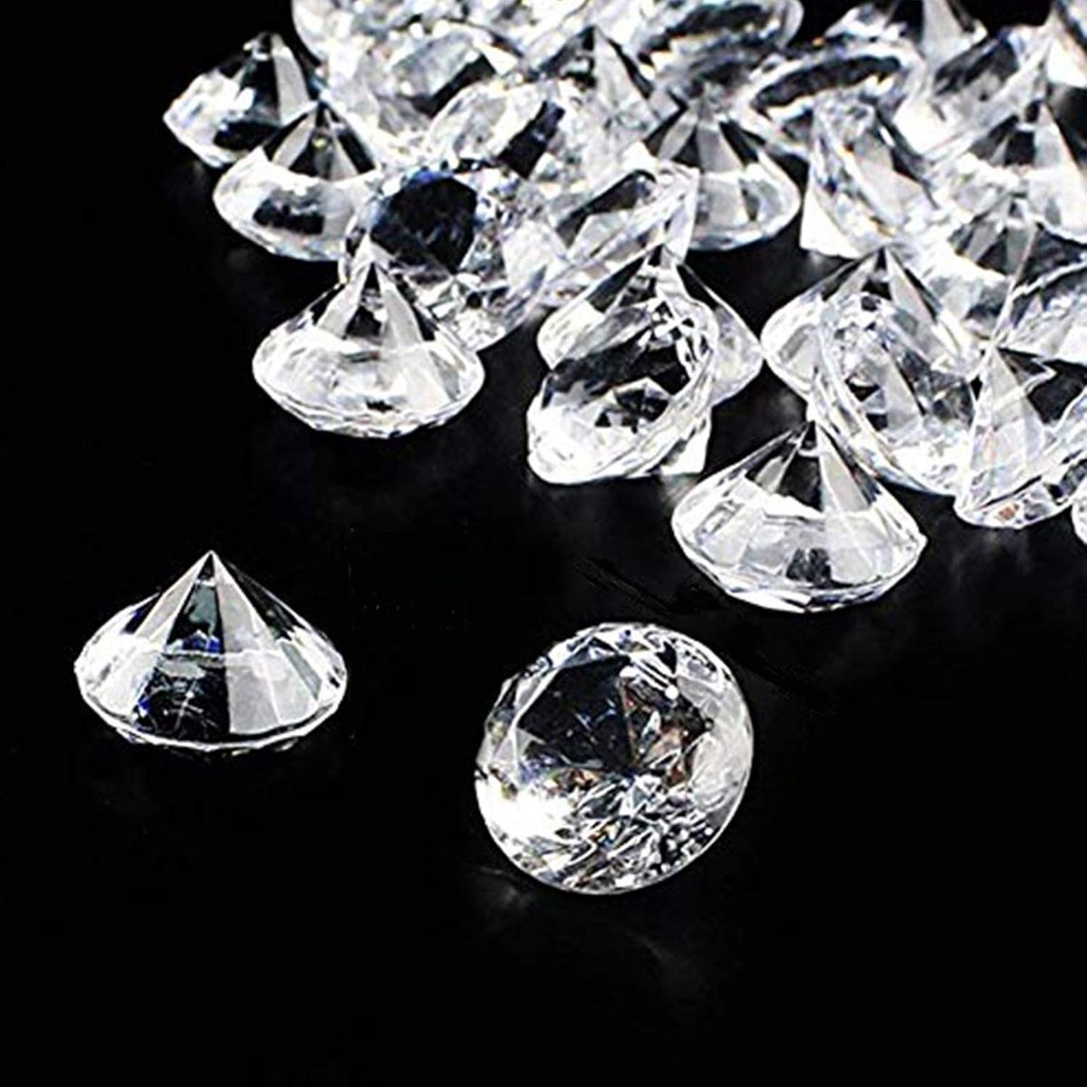 Acryl diamanten ca. 138 stuks 20 mm diamantkristallen transparant kristaltransparante tafeldecoratie strooidecoratie bruiloft decoratie (20mm diamanten)