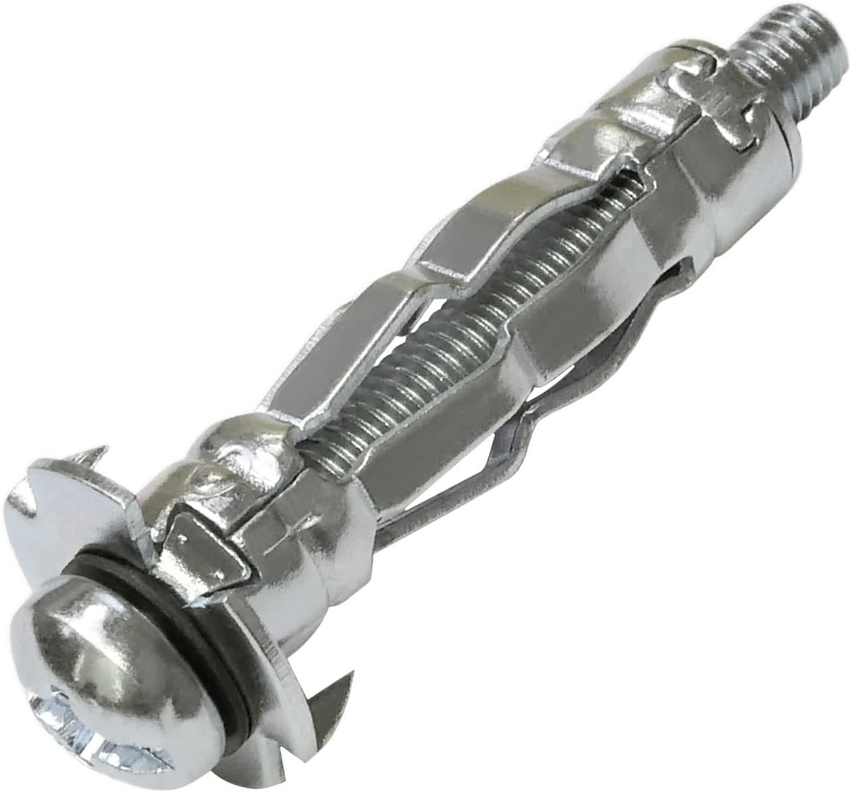 - C57426 - Set met 10 uitbreidingspluggen Ø10x37mm voor gipsplaat holle behuizing van metaal - met M5 schroef - bevestiging in gipsplaat - kleur zilver