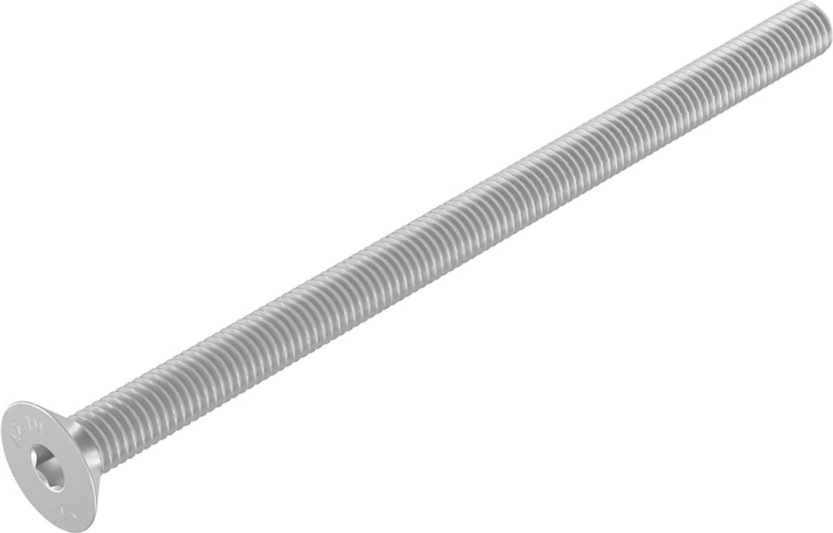 verzonken schroef M6 x 100 mm, roestvast staal V2A VA A2, DIN 7991 / ISO 10642, binnenzeskant, 20 stuks