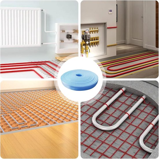Isolatietape, zelfklevend, 50 mm x 5 mm x 10 m, voor het afdichten tussen vloerverwarmingsplaten en muren — afbeelding 5