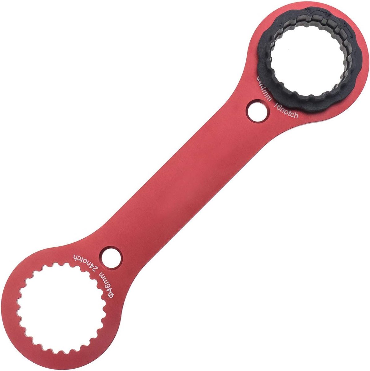 Fiets Double-Ended Trapas BB Sleutel Rood Multifunctionele BB Axis Wrench 16 24 Notch DUB/TL-FC32 Mountainbike Reparatie Tool Met TL-FC25 TL-FC24 Adapter Tool