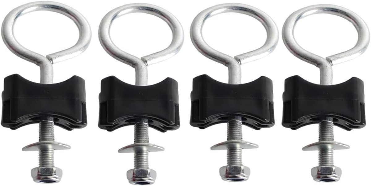Trampoline-accessoires - Ronde schroef 4-pack - 6 mm - Voor bevestiging van trampolines - Geschikt voor grote en kleine trampolines