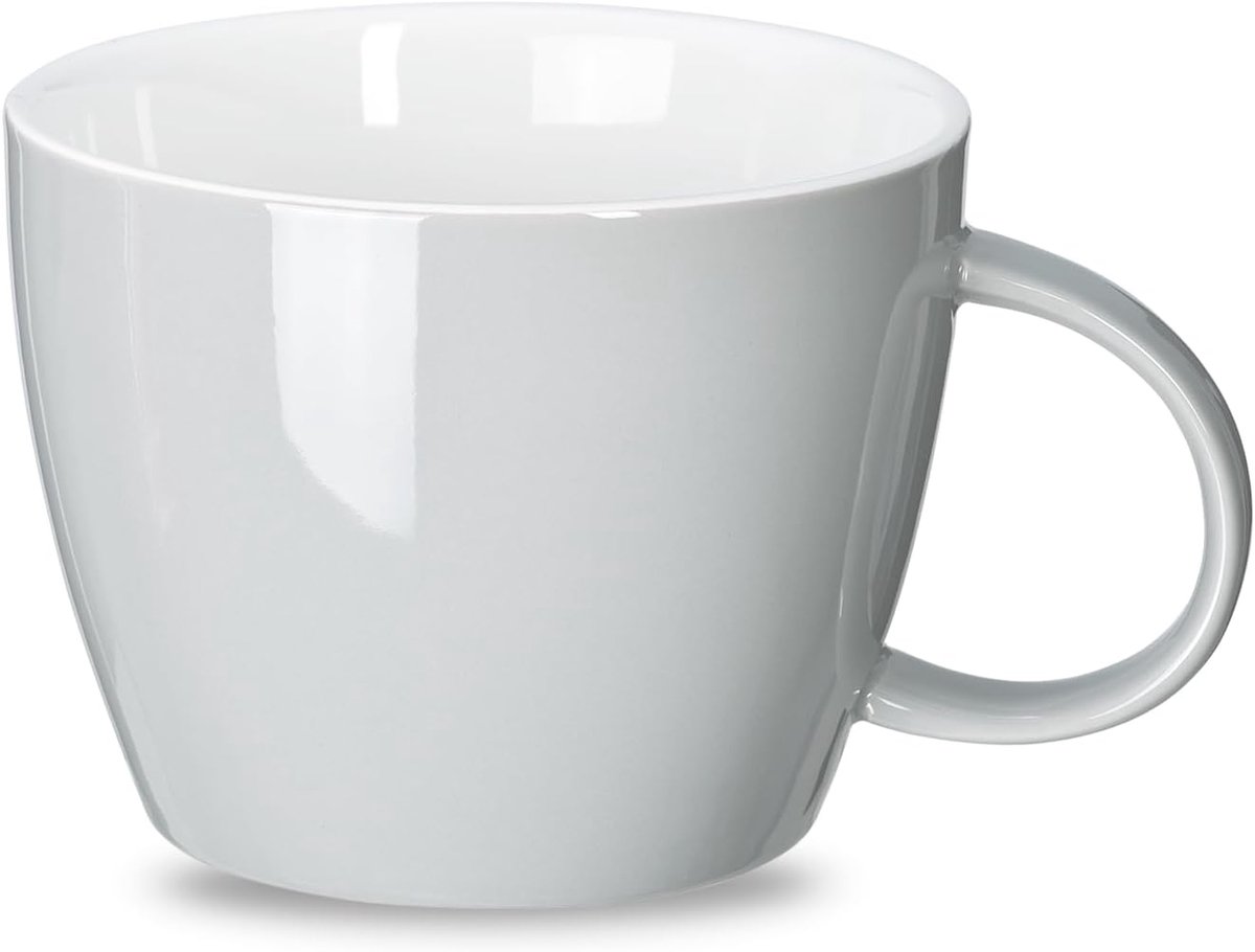 jumbo-beker, magnetronbestendig, grote kom met handvat, voor warme chocolade, soep, koffie, melk en thee, premium keramiek loodvrij, cadmiumvrij, vaatwasmachinebestendig, 100 ml, leisteen