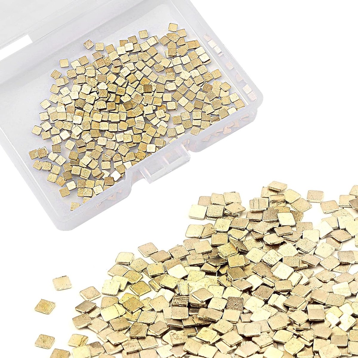 Verguld Legeringssoldeer Chips 0,5 Gram (0,32 DWT) Ultrafijn Verguld Legeringssoldeer voor Chips Lage Temperatuur Gemakkelijk te Solderen voor Doe-Het-Zelf Sieraden Maken Reparaties (2x2mm)