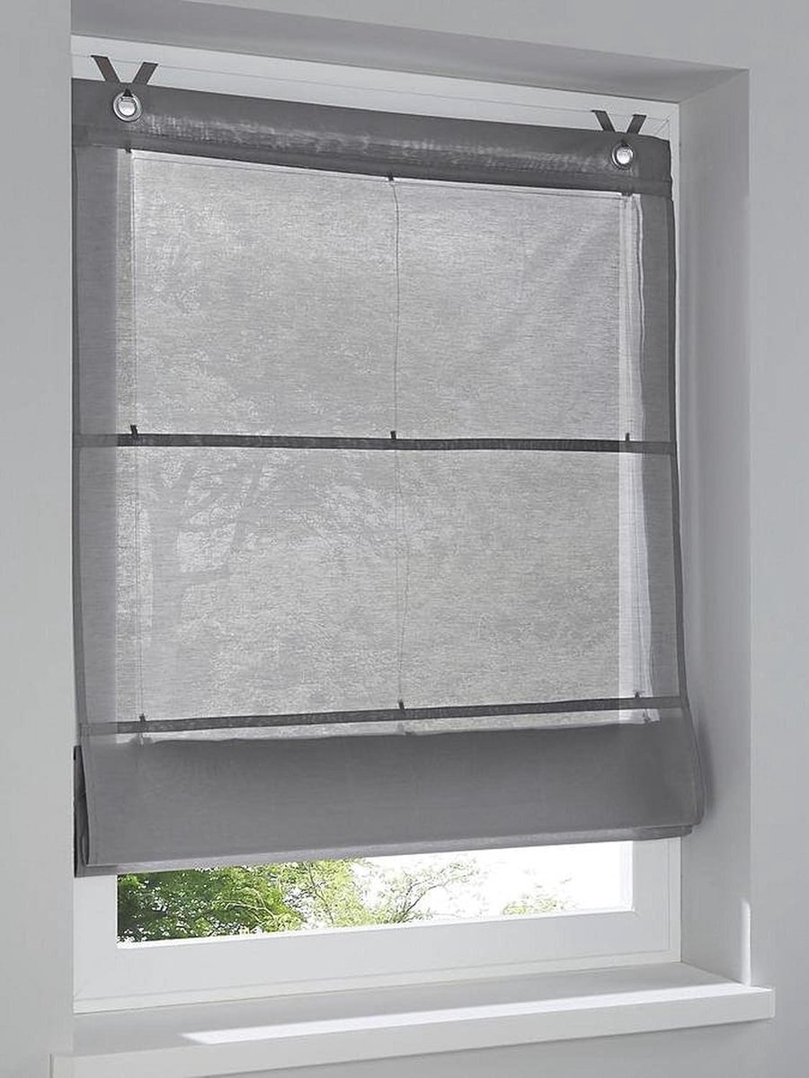/ ooggordijn Kessy Bessy grijs 60 * 140 cm
