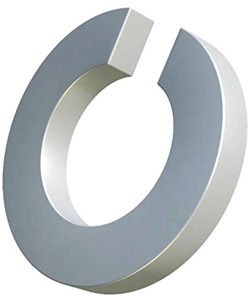 M5, splitring, helixvergrendeling verzinkt staal, enkele spoel vierkant doorsnede sluitring, pakkingring voor 5 mm bout/schroef DIN 127 (verpakking van 50)