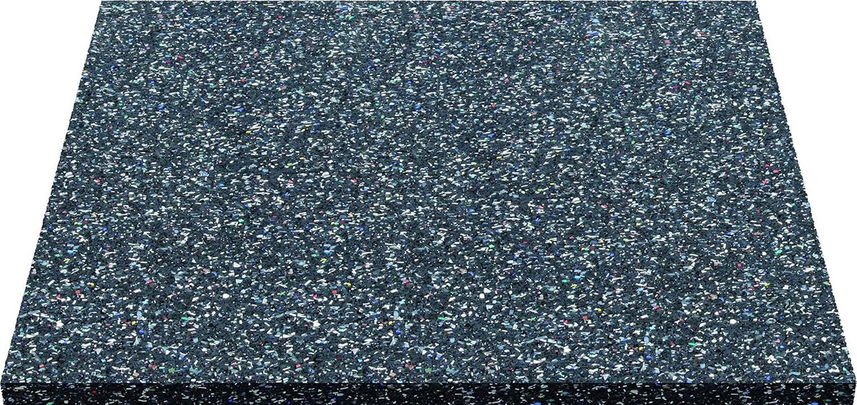 Mat DALLEANTIVIB606 Antitrillingstegels, 100% gerecycled rubber, zwart, 60 x 60 cm | Antislip