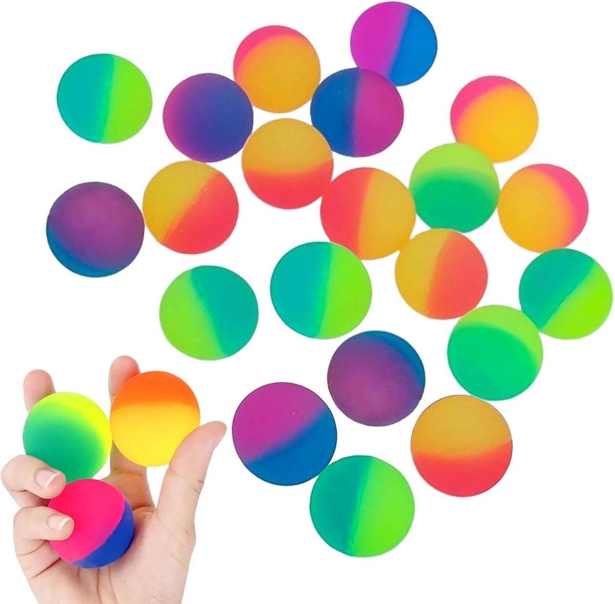 20 stuks springbal, 25 mm, speelgoed voor katten en kinderen, party, goodies, verjaardag, verrassingszakvulling, vulling voor verjaardagsbuit