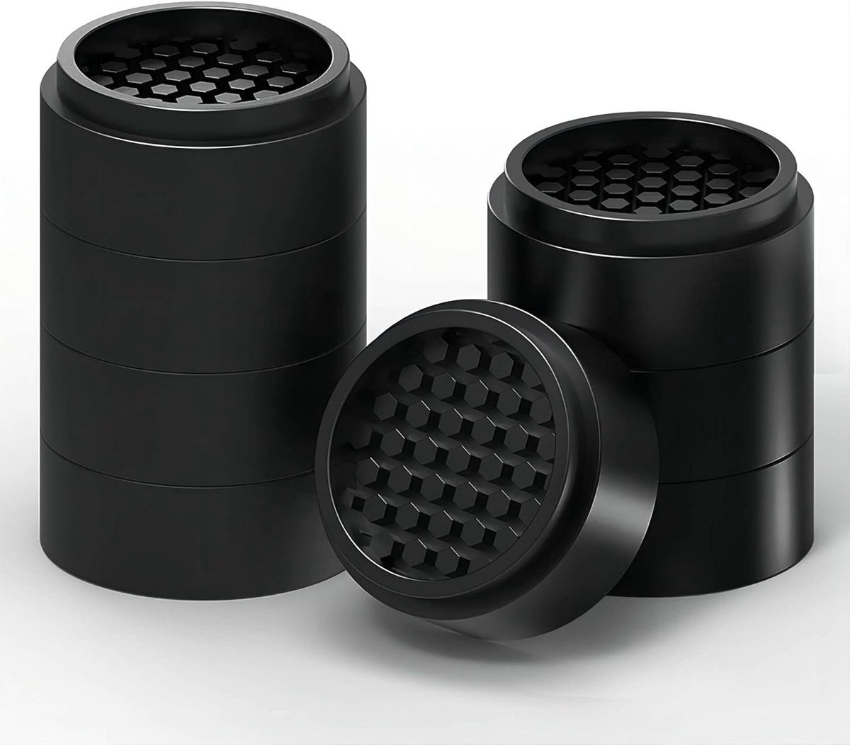 SnelShoppen - 8-delige Set Verstelbare Meubelverhogers 2.5 cm - Robuuste Antislip Rubber Onderzetters voor Wasmachine en Meubels - Stapelbaar, Vibrati