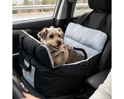 SnelShoppen - BingoPaw Hond Autostoel voor Kleine en Middelgrote Honden - Verwijderbaar en Wasbaar - Zacht Dog Car Seat met Veiligheidsriem - Ideaal v