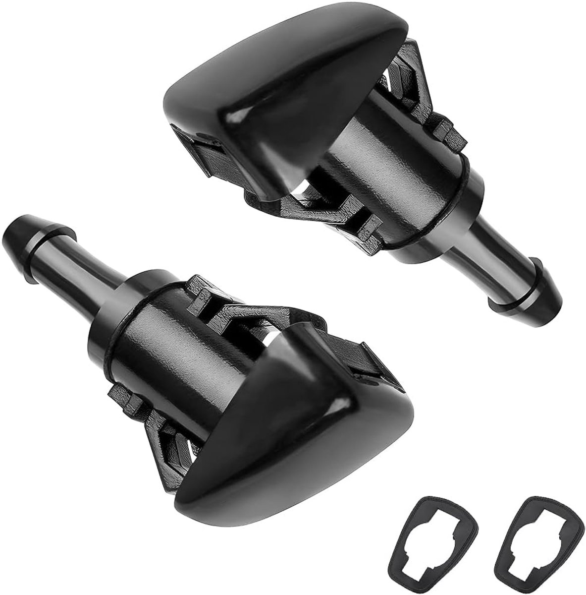 SnelShoppen - 2Pcs Universele Auto Voorruit Wisser Water Nozzle, Windshield Washer Jet Nozzle, Hoge Kwaliteit, Duurzaam, Corrosiebestendig, Voor Duide