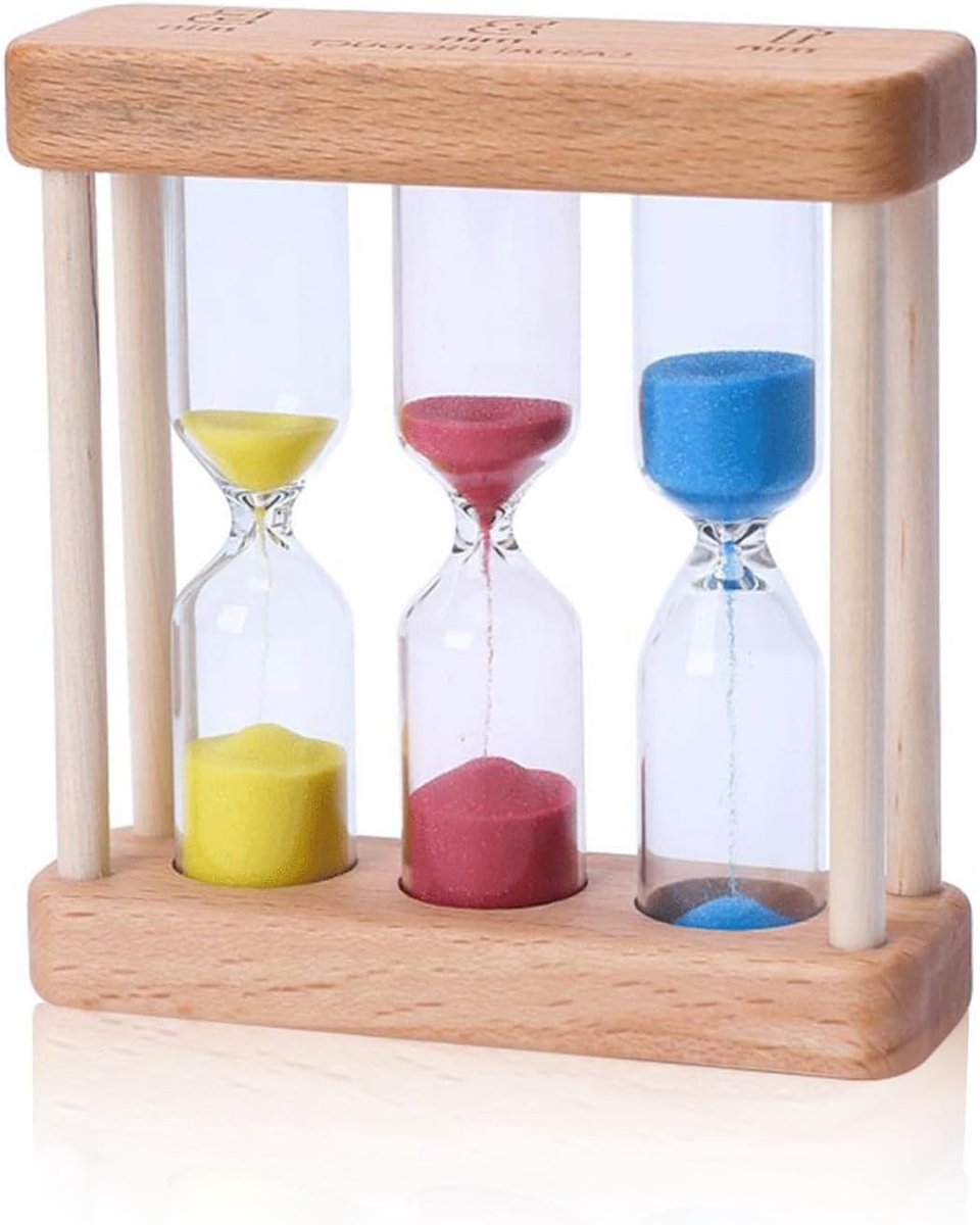 SnelShoppen - Kinderuurglas 3-in-1 Combinatie, Verjaardagscadeau, Keuken Timer, Tijdbeheer, Sensorisch Uurglas voor Kinderen, 1, 3, 5 Minuten