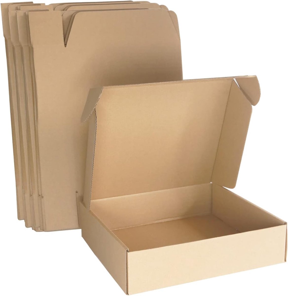 SnelShoppen - 10x Kleine Verzenddozen 275x223x65mm - Sterke Golfkartonnen Verpakkingen voor Verzenden, Opslaan of Cadeaus - Eco-vriendelijk en Recycle