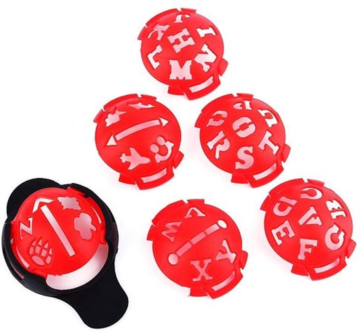 Golfbalmarkering 6-stuk set - Premium ABS - Precisie en snelheid - Nauwkeurig en betrouwbaar - Sjablonen voor golfers - Duurzaam en stevig - Golfmarkeerder