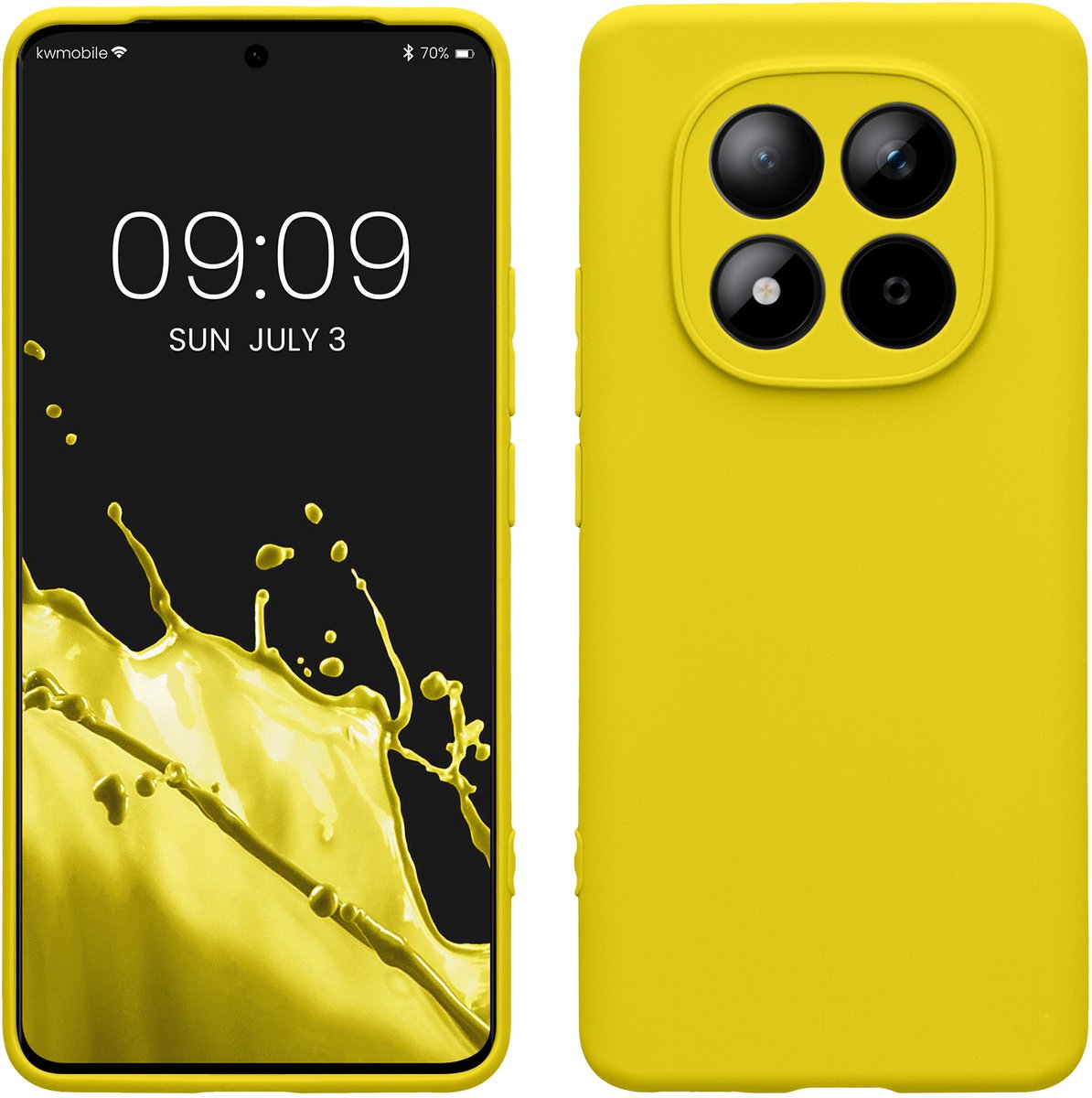 kwmobile telefoonhoesje geschikt voor Xiaomi Redmi Note 15 4G / 5G / Poco M8 5G - Hoesje voor smartphone - Precisie camera uitsnede - In stralend geel