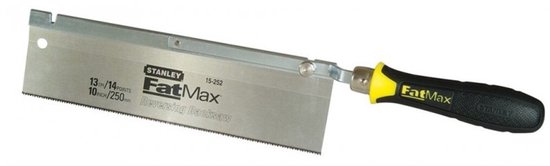 Stanley FatMax omklapbare zaag met zwart-geel handvat.