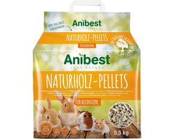 SnelShoppen - Anibest Pellets voor Kleine Dieren - 100% Natuurlijke Houtkorrels - Absorberend en Geurbindend - 5.5 kg/10 L voor Konijnen, Hamsters, Ca