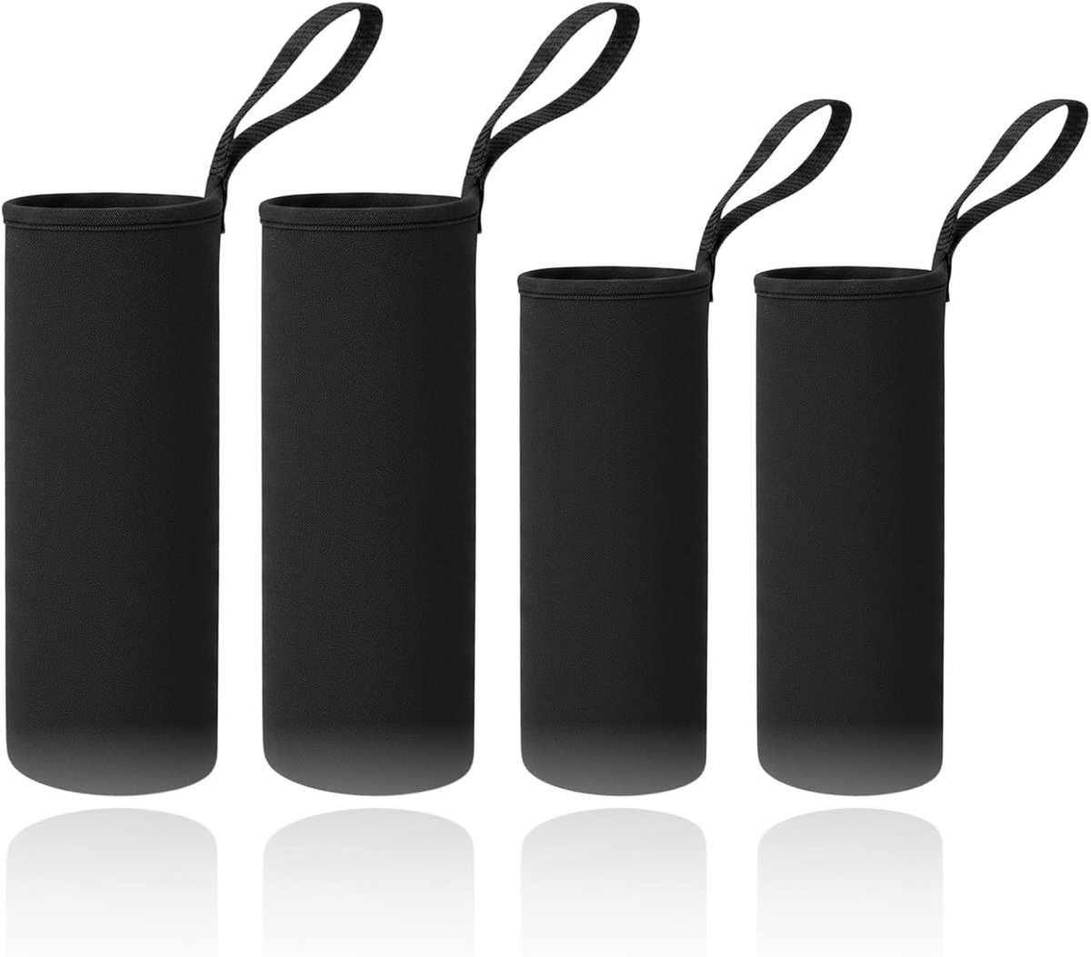 SnelShoppen - Set van 4 Neoprene Flessenhoezen voor 2 x 1000 ml en 2 x 750 ml Thermosflessen - Isolerende Waterfles Covers - Schokbestendig en Flexibe