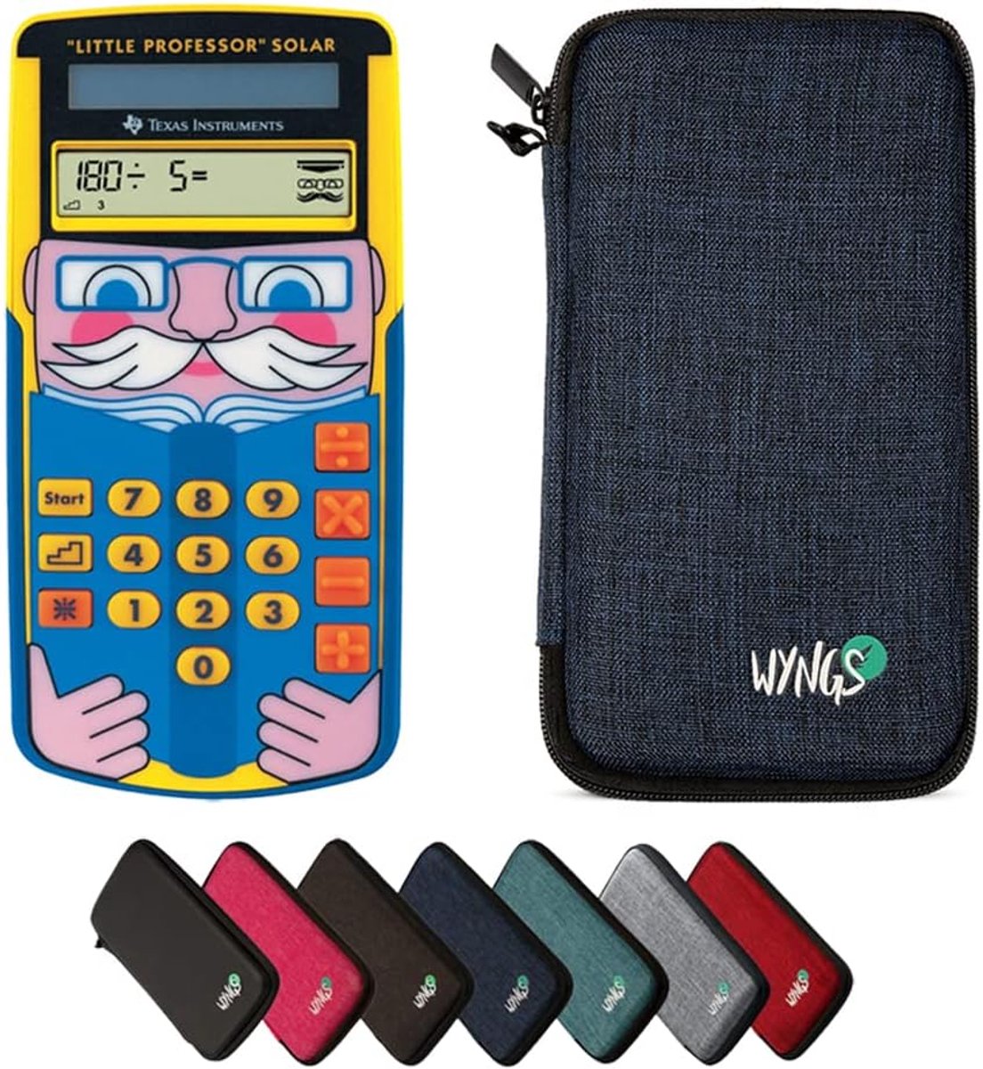 SnelShoppen - CALCUSO Waarde Pakket: Kinderen Rekenmachine + Beschermhoes Blauw + Geavanceerde Garantie voor Educatieve Spellen