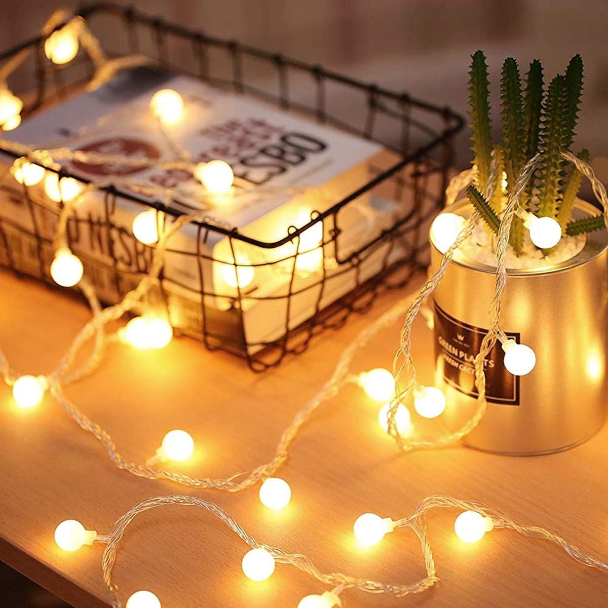 SnelShoppen - 5m 40 LED Fairy Lights Warm Wit IP65 Waterdicht 2 Modes Perfect voor Feest, Tuin, Balkon, Decoratie