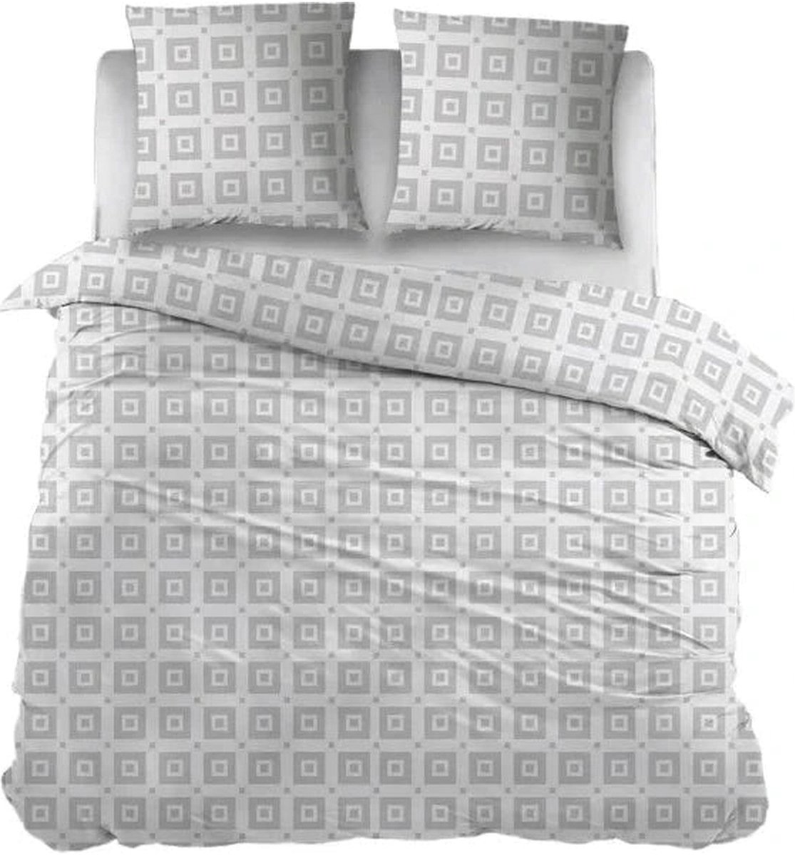 Sleepnight Dekbedovertrek Flanel Ilse Grijs - 270 x 200/220 cm + 2 kussenslopen - [Grijs]